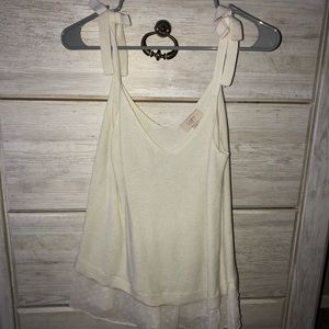 Loft Outlet Ruffle Tie Shoulder Tank